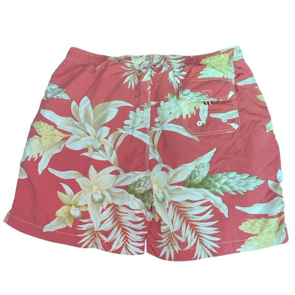 Tommy Bahama Relax Men's L Swim Trunks Cargo Shorts Palm Floral Print - Picture 3 of 8